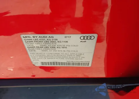 2018 Audi Q3 2.0T Premium/2.0T Sport Premium из США, поврежденный, VIN WA1BCCFS3JR010359